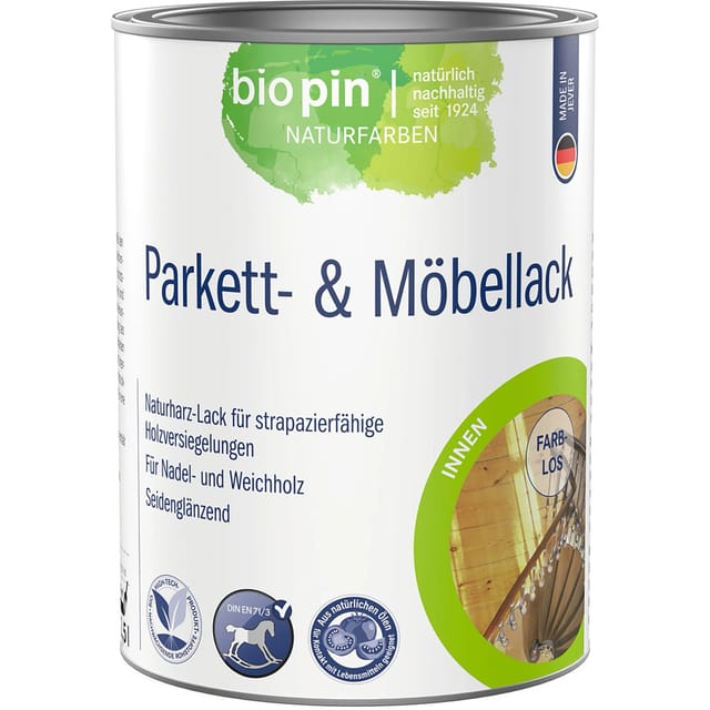 Biopin Parkett & Möbellack Farblos 2,5,