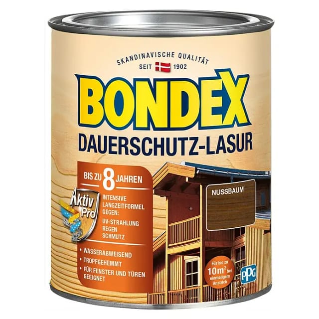 Bondex Dauerschutz-Lasur Nussbaum 750 ml