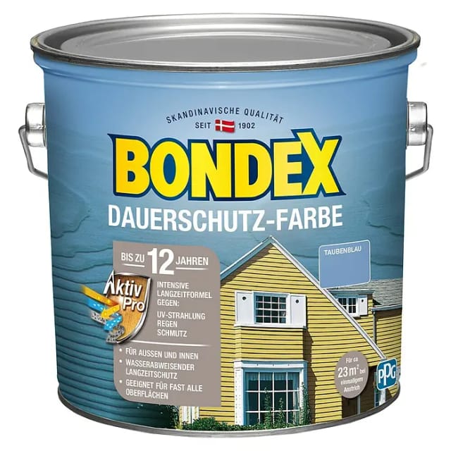 Bondex Dauerschutz-Farbe Taubenblau seidenglänzend 2,5,