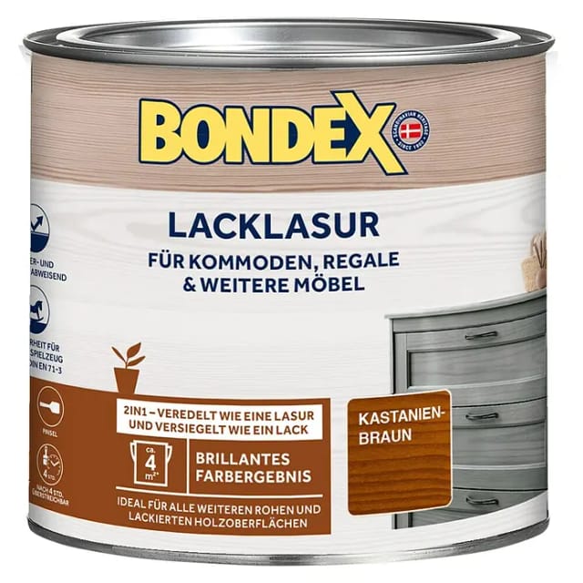 Bondex Lack-Lasur Kastanienbraun 375 ml