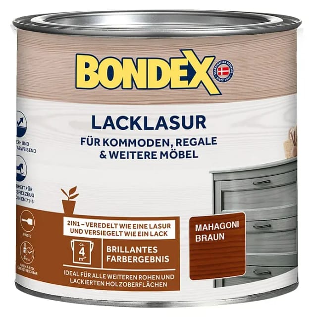 Bondex Lack-Lasur Mahagoni-Braun 375 ml