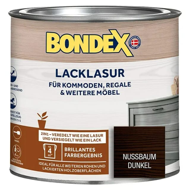 Bondex Lack-Lasur Nussbaum Dunkel 375 ml