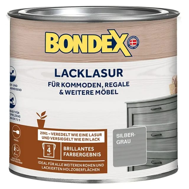 Bondex Lack-Lasur Silbergrau 375 ml