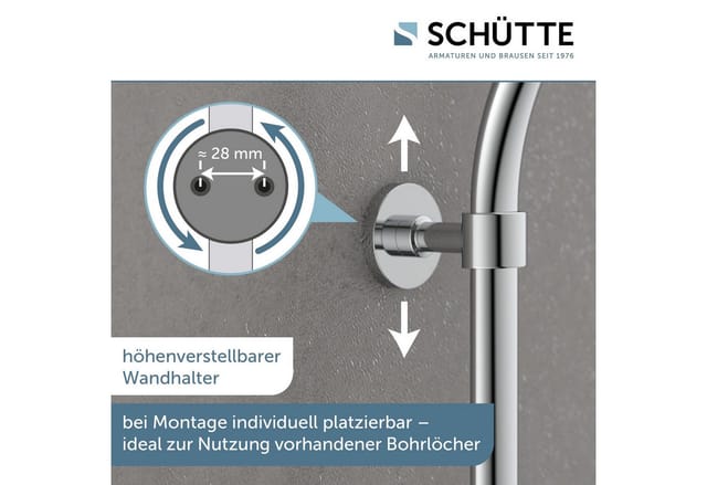Schütte Überkopf-Brauseset Madura Fresh mit Thermostat Verchromt