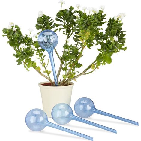 Bewässerungskugeln Aus Kunststoff, 4er-set, Wasserspender Für Pflanzen, 2 Wochen, Blumentöpfe, Blau