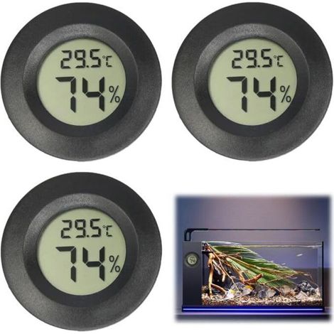 Mini-digital-lcd-thermometer-hygrometer, Tragbarer Temperatur- Und Feuchtigkeitsanzeiger, 3-teiliges Mini-rund-lcd-digital-thermometer-hygrometer-set, Für Büro, Küche, Humidore, Inkubatoren Und Reptil