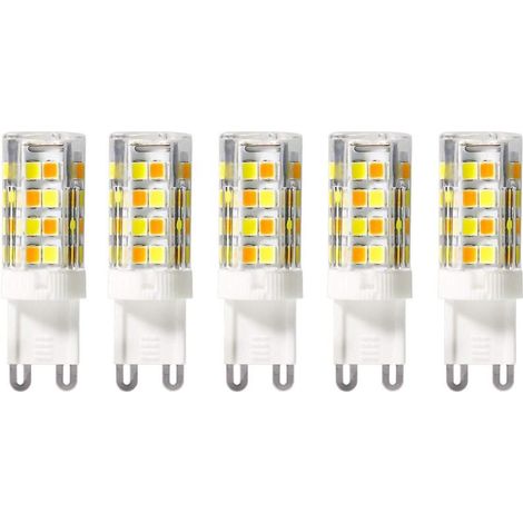 G9 Led-dreifarbenlampen (2700k, 4000k, 6000k, Warmweiß, Neutralweiß, Kaltweiß), 5 W (entspricht 50 W Halogen), 450 Lumen, Für Deckenleuchten, Strahler, Kronleuchter, Küche, Bad, Nicht Dimmbar, 220 V/2