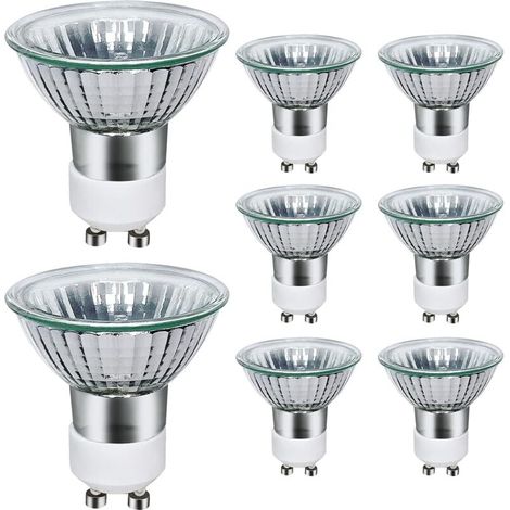 8er-pack Gu10-halogenlampen, 35 W, Dimmbar, 220 V, Gu10, 2-polig, 400 Lm, 2800 K Warmweiß