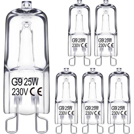 G9-halogenlampe, 25 W, 230 V, Dimmbar, 2800 K Warmweiß, 330 Lm, Für Backofen Und Mikrowelle (6er-pack) [energieklasse G]