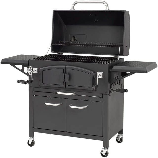 El Fuego Holzkohlegrill Grand Ontario 81 cm x 46 cm Schwarz