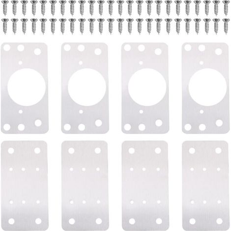 8 Reparaturplatten Für Möbelscharniere, Schraubenbefestigung Zur Verstärkung Von Türen, Schränken, Küchen Und Regalen