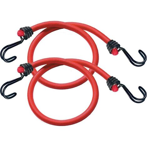 3020eurdat Elastische Bandhaken [2er-set] [umgekehrter Haken] – Ideal Zum Tragen Von Gegenständen, Packen, Camping, Rot, 60 Cm