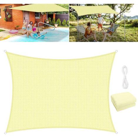Ymyny Sonnensegel, Gartensonnensegel, Terrassensonnensegel, Solarsonnensegel, 90 % Uv-beständig, Atmungsaktiv, Hochdichtes Hdpe, Für Terrasse/garten (2 X 2 M)