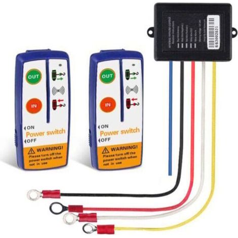 12v Funk-seilwindenfernbedienung, Universal-fernbedienungsset Für 12v Funk-seilwinden 15m Für Pkw Und Lkw (beinhaltet 2 Große Fernbedienungen)