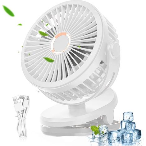 Tragbarer Usb-ventilator (5000 Mah), Mini-tischventilator, Kleiner Ventilator, 720°-drehung