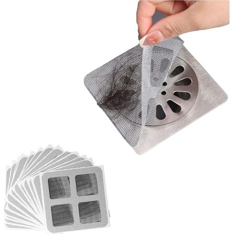 Packung Mit 20 Selbstklebenden Einweg-haarfiltern Für Abflüsse, Dusche Und Badewanne, Abflussschutz, Spülbeckenfilter, Weiße Filter