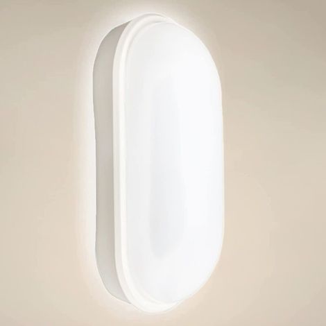 Led-kellerleuchte, 20 W, 2200 Lm, Ovale Deckenleuchte, Ip55 Wasserdicht, Feuchtigkeitsbeständige Wandleuchte, Neutralweißes Licht (4000 K), Außenbeleuchtung Für Treppenhaus, Badezimmer, Garage, Flur,