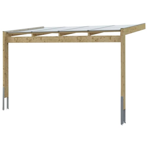 Skan Holz Terrassenüberdachung Novara 450 cm x 259 cm Schiefergrau