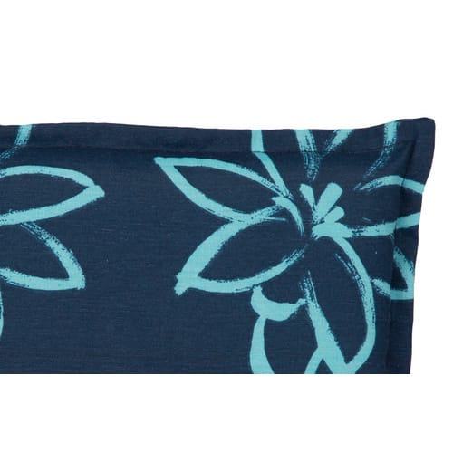 Beo Sitzauflage Hochlehner Bunde 2er-Set Hellblau-Dunkelblaue Blumen