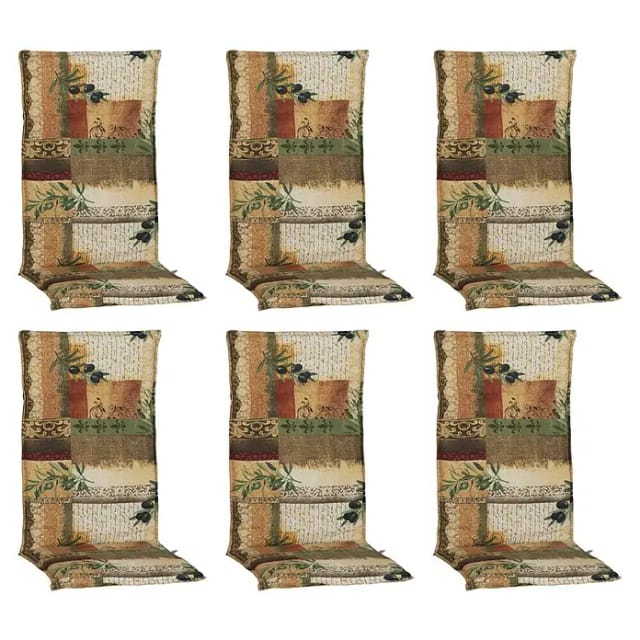 Beo Sitzauflage Hochlehner Glasgow 6er Set Beige-Natur