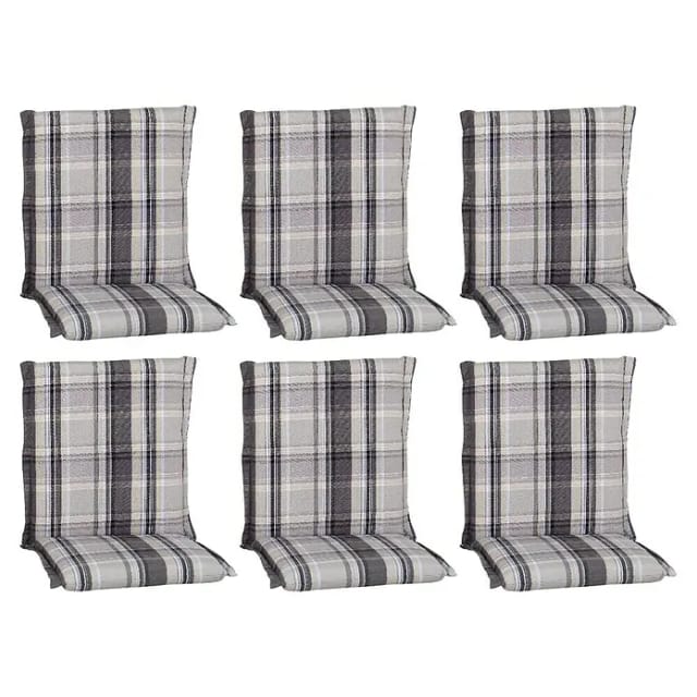 Beo Sitzauflage Niedriglehner Atika 6er Set Karo Beige
