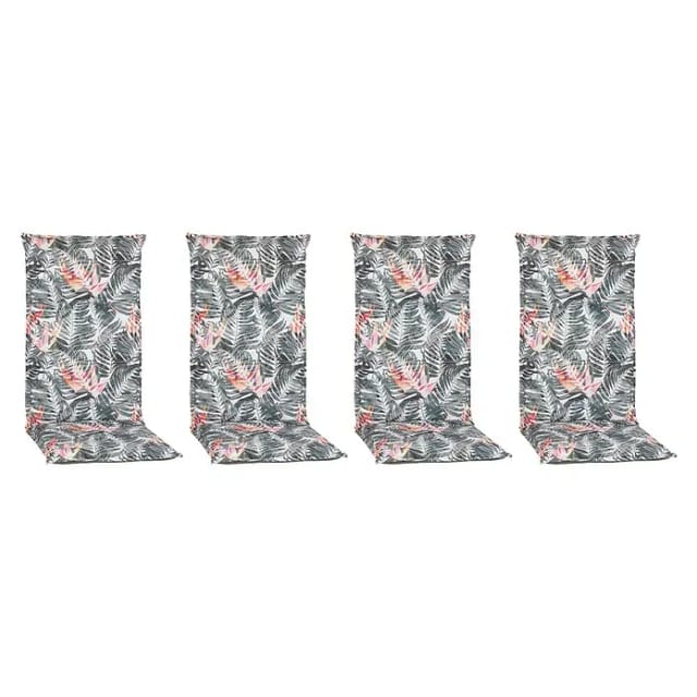 Beo Sitzauflage Hochlehner Tamky 4er Set Weiß Blumenmuster