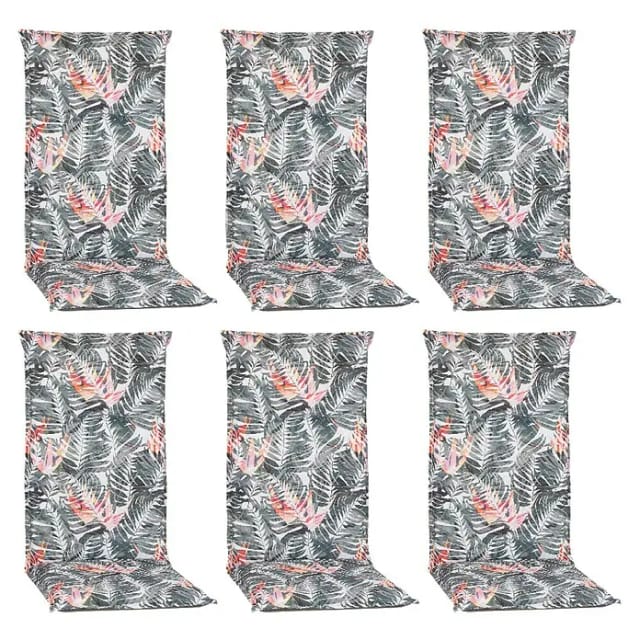Beo Sitzauflage Hochlehner Tamky 6er Set Weiß Blumenmuster