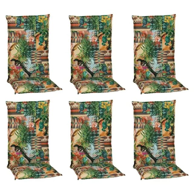 Beo Sitzauflage Hochlehner Texas 6er Set mit Dschungel Design
