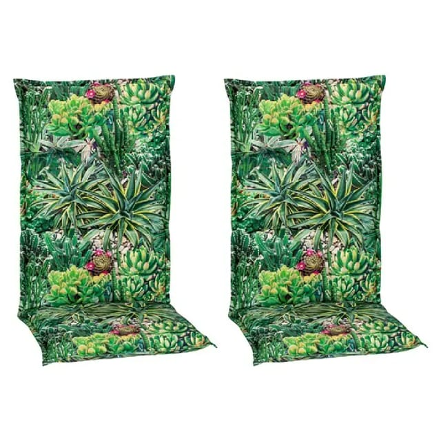 Beo Sitzauflage Hochlehner Tegernsee 2er-Set mit Kaktuslandschaft-Design
