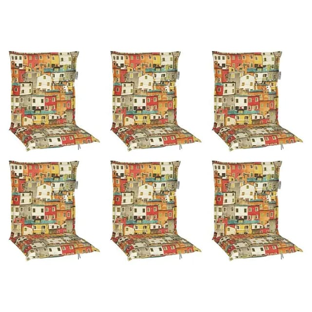 Beo Sitzauflage Niedriglehner Tours 6er Set mit Hausdesign