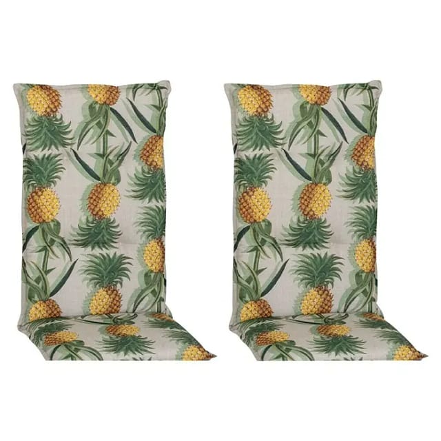 Beo Sitzauflage Hochlehner Treffelstein 2er-Set Ananas-Motiv