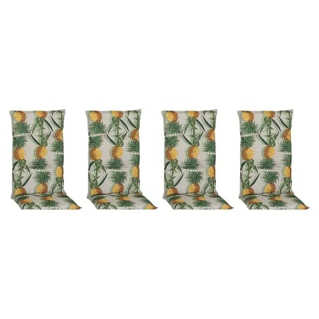 Beo Sitzauflage Hochlehner Treffelstein 4er-Set Ananas-Motiv