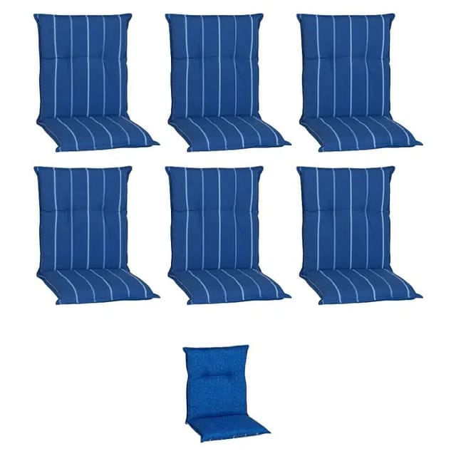 Beo Sitzauflage Niedriglehner Tovarnik 6er-Set Blau-Weiß gestreift