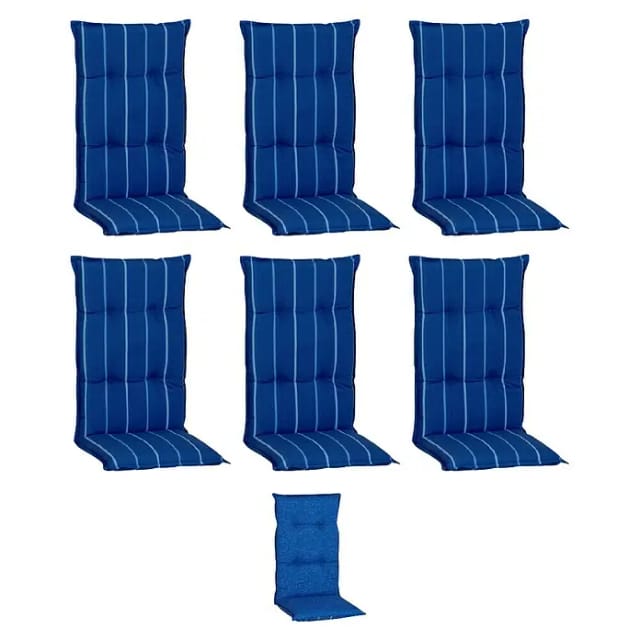 Beo Sitzauflage Hochlehner Tovarnik 6er-Set Blau-Weiß gestreift
