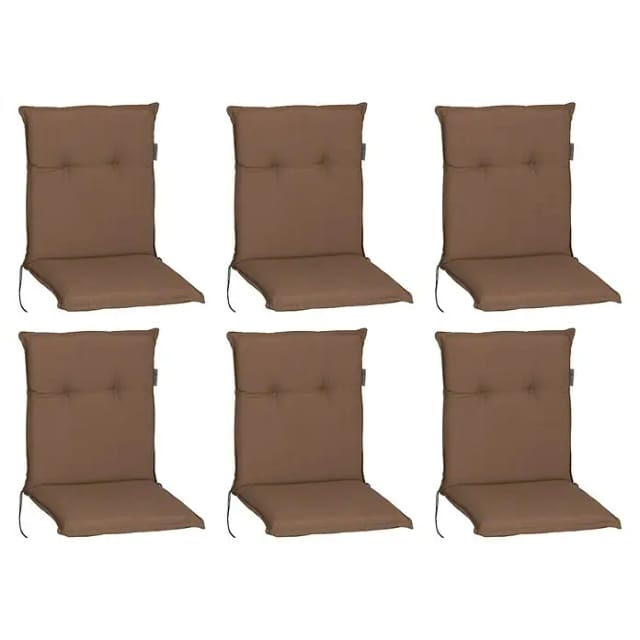 Beo Sitzauflage Niedriglehner Tolonaro 6er-Set DunkelBraun