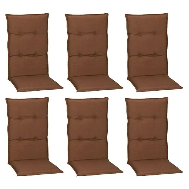 Beo Sitzauflage Hochlehner Tolonaro 6er-Set DunkelBraun
