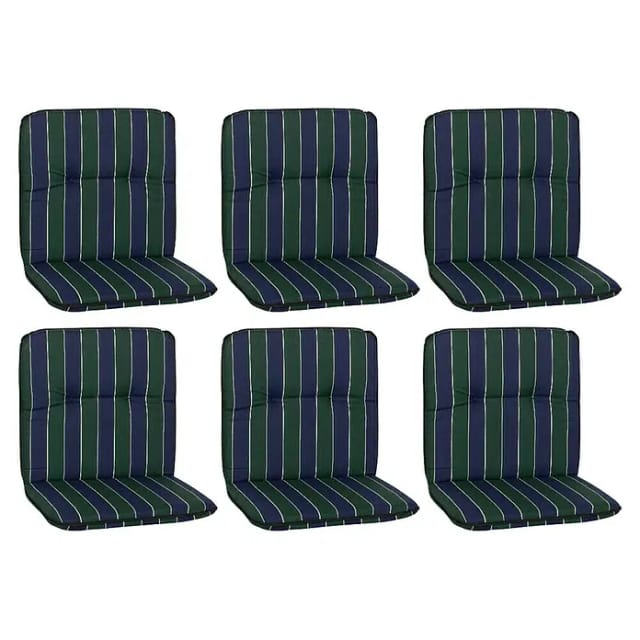 Beo Sitzauflage Niedriglehner Eagle 6er-Set Blau-Dunkelgrün gestreift
