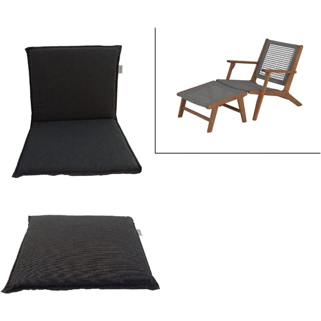 Acamp Sitzauflage Bangkok Anthrazit für Relaxstuhl Bangkok Deckchair