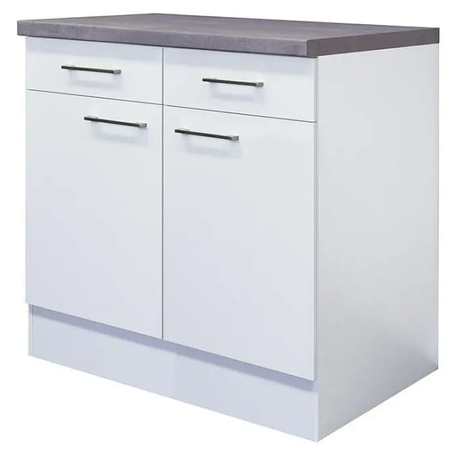 Flex-Well Exclusiv Küchen-Unterschrank Joelina 80 cm Weiß