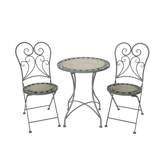 Acamp Klappstuhl die Provence Edelstahl Anthrazit Grau 3er Set