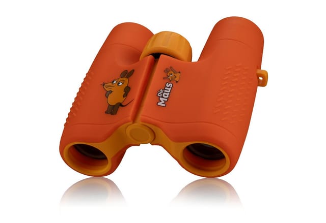 DieMaus Kinderfernglas 6 x 21 mit Beutel Maus-Motiv Orange