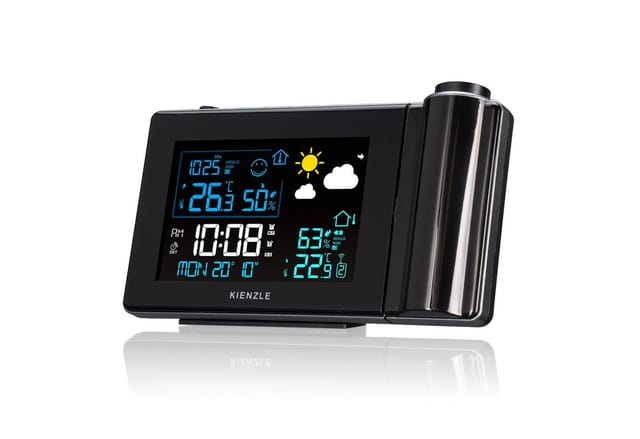 Kienzle Funk-Wetterstation mit Projektion Schwarz