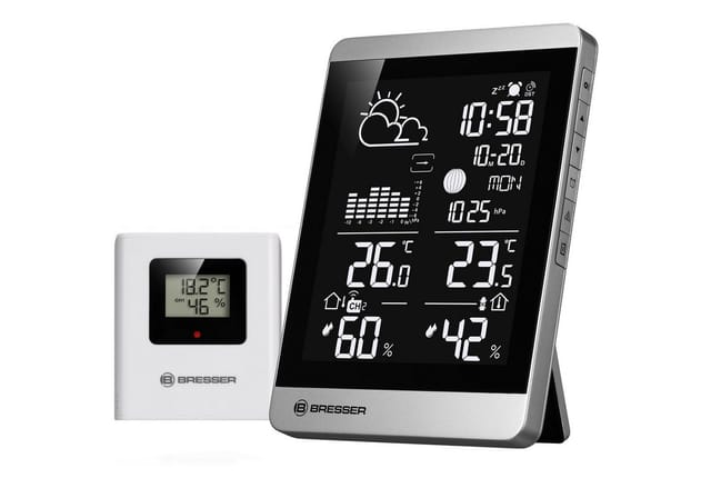 Bresser Funk-Wetterstation ClimateTemp NDV-NEO Silber-Schwarz