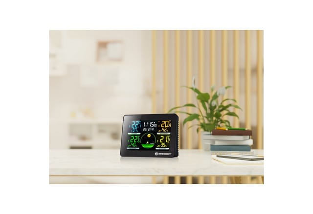 Bresser Thermo-Hygrometer Quadro NLX mit 3 Außensensoren Schwarz