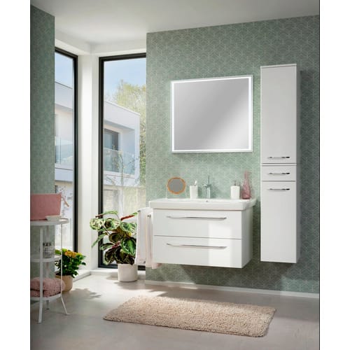 Fackelmann Waschbeckenunterschrank Milano Weiß 80 cm