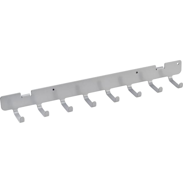 Metall-Hakenschiene 35 cm x 3,5 cm Weiß-Alu