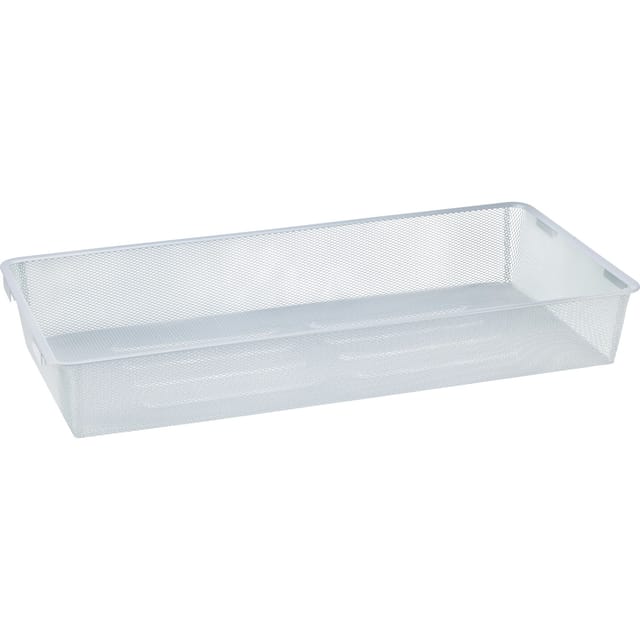 Metall-Drahtgitterkorb 12 cm x 39 cm x 80 cm Weiß