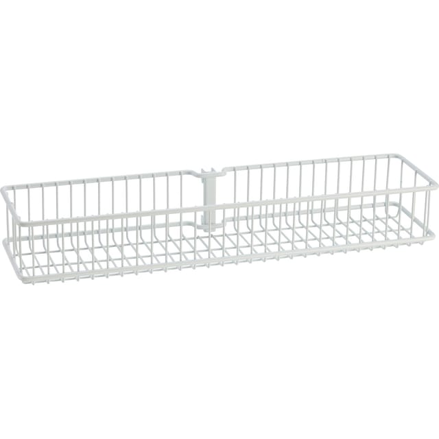 Metall-Drahtkorb 2-reihig 10,5 cm x 43,5 cm Weiß