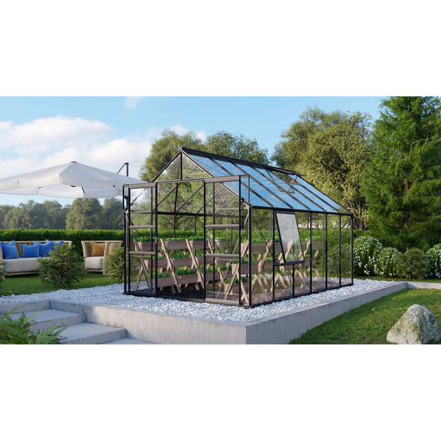 Vitavia Gewächshaus Meridian 9900 Schwarz 9,9 m²