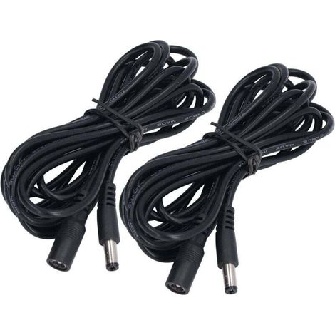 12v 24v Gleichstromkabel 5,5x2,1mm Für Led-solarleuchten Und Überwachungskameras (2 Stück)